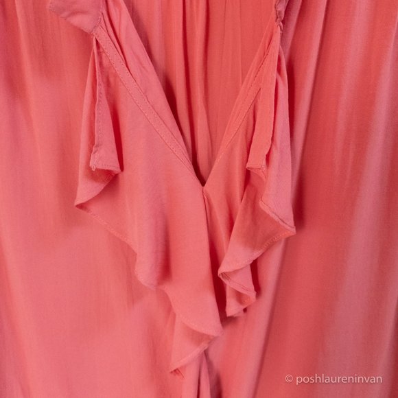 Jaeger Sleeveless Top – Coral / Dressy Summer Top – US 8 - Picture 5 of 11